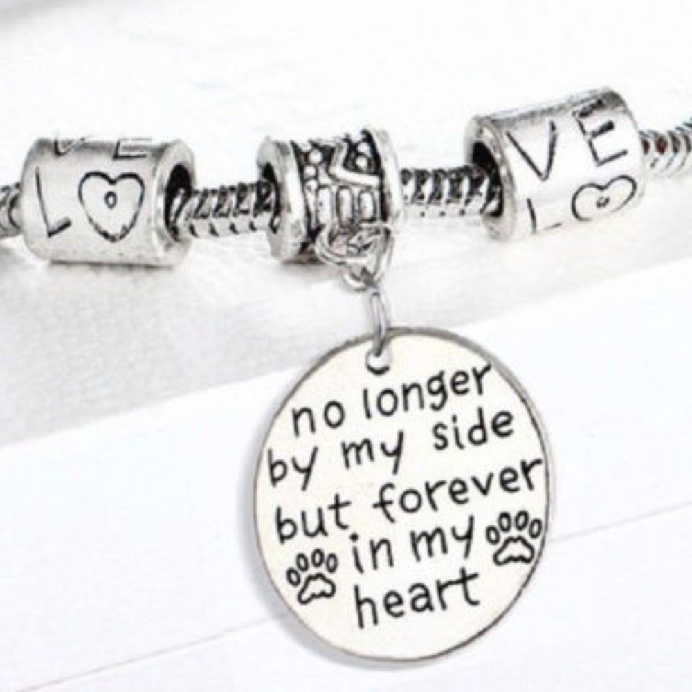 Pet Memory Bracelet Forever in my Heart Dog Loss